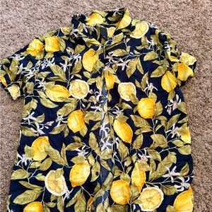 Lemon Print Short Sleeve Shirt